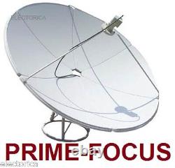 1.65 M PRIME FOCUS SATELLITE C/ KU BAND DISH ANTENNA 165 CM With POLE FTA