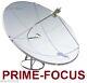 180 Cm 5.9 Ft Prime Focus Satellite C/ Ku Band Dish Antenna 1.8 Meter W Pole Fta