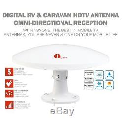 1byone 70 Miles Omni-directional Amplified Outdoor HDTV Antenna Caravan TV Anten