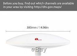 1byone Amplified Marine Antenna With Omni-directional 360° Reception, 70 Miles