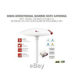 1byone Amplified Marine Antenna with Omni-directional 360 Reception 70 Miles