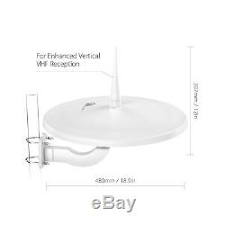 1byone Outdoor HDTV Antenna with Omni-Directional 720 Degree Reception, 85 Mi