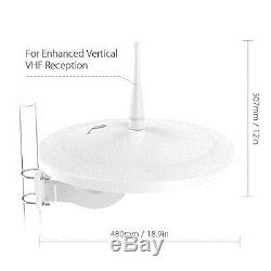 1byone Outdoor HDTV Antenna with Omni-directional 720 Degree Reception, 85 Miles