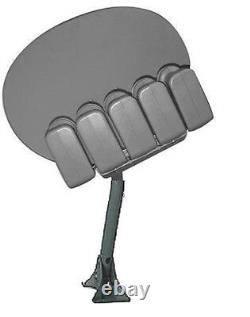 24 Elliptical Oval Dish 110/119/129 Satellite +3 Lnb Network 91 Hd Fta 1000 500