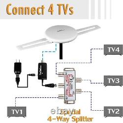 360° Omnidirectional HDTV Antenna 150 Miles Indoor/Outdoor Smart Solution