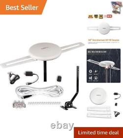 360° Omnidirectional TV Antenna 150 Miles Range for Crystal Clear 4K Reception