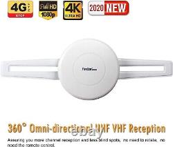 360° Omnidirectional TV Antenna 150 Miles Range for Crystal Clear 4K Reception