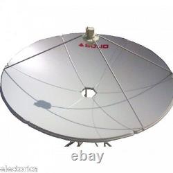 7.8 FT 240CM Prime FOCUS SOLID METAL C/ KU BAND SATELLITE DISH ANTENNA 2.4 Meter