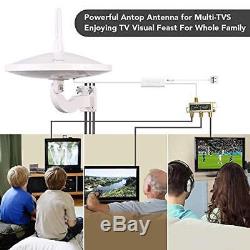 720° Dual-Omni Directional Extremely High Reception Outdoor TV Antenna for Mu