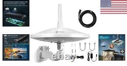 720° Dual Omni-Directional Outdoor HDTV Antenna 4K UHD Ready, 33ft Coax Cable