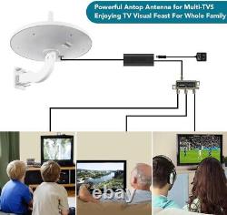 720° Dual Omni-Directional Outdoor HDTV Antenna 4K UHD Ready, 33ft Coax Cable