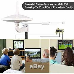 720&degDual-Omni-Directional FPinCoaxial Tip Outdoor HDTV Antenna UFO Aesthetic