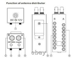 8 Channels Signal Amplifier Antenna Distribution System Audio RF Distributor