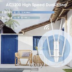 AC1200 Outdoor Wifi Extender with Passive POE Wireless High Power Outdo