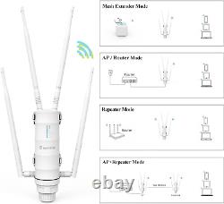 AC1200 Outdoor Wifi Extender with Passive POE Wireless High Power Outdo