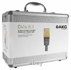 AKG C414 XLII Multi-Pattern Studio Reference Condenser Microphone Recording Mic