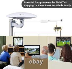 ANTOP UFO 360° Omni-Directional Outdoor HDTV Antenna 65 Miles Range with Smartpa