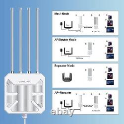 AX1800 WiFi 6 Outdoor WiFi Repeater Dual Band Signal Booster Amplifier withPOE