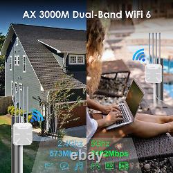 AX3000 Outdoor WiFi 6 Extender Long Range Dual Band withPOE Up to 256 Devices