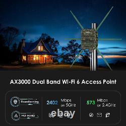 AX3000 WiFi 6 Range Extender Wireless Repeater Outdoor 360-Degree Full Coverage