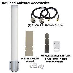 Altelix 5 GHz 13 dBi WiFi Pro MIMO Omni Antenna Kit for use with Ubiquiti
