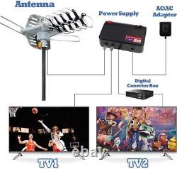 Amplified Digital TV Antenna with Remote Support 150 Miles Range, 4K 1080p