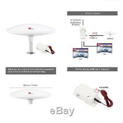 Amplified TV Antennas Marine With Omni-directional 360 Reception, 70 Miles HDTV