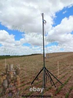 Antenna Tower 36ft TRIPOD Portable System using NEW Military ALUMINUM Poles