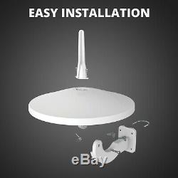 Antop AT-415B Outdoor Dual Omni-Directional 720 TV Antenna in White 65 Mile