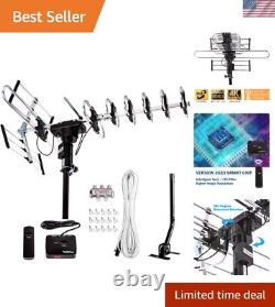 Boost Signal with 200-Mile Outdoor HDTV Antenna + Installation Kit Included