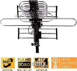 Boost Signal with 200-Mile Outdoor HDTV Antenna + Installation Kit Included