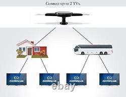 CONTINU. US Omni-Directional Amplified RV TV Antenna CA1500B Digital TV Black