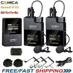 Comica BoomX-D2 2.4G Wireless Microphone System for iPhone DLSR Sony Nikon Canon