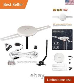 Crystal Clear 4K TV Antenna 150-Mile Range Receiver with Interference Blocking