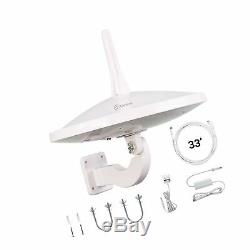 Dual Omni-Directional Amplified HD Digital TV Antenna, 65 Miles Super Strong