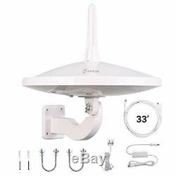 Dual Omni-Directional Amplified HD Digital TV Antenna, 65 Miles Super Strong