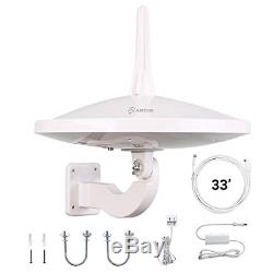 Dual Omni-Directional Amplified HD Digital TV Antenna, 65 Miles Super Strong 4K