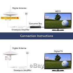 Dual Omni-Directional Amplified Hd Digital Tv Antenna, 65 Miles Super Strong Sig