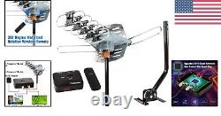 Dual TV Outdoor Antenna with 150 Miles Long Range and Wireless Remote Control