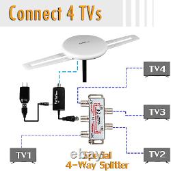 Five Star Newest 2020 HDTV Antenna 360° Omni-Directional Reception Amplified O