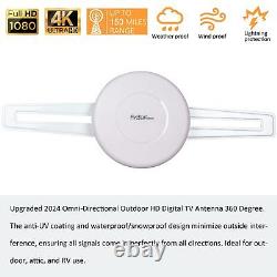 Five Star Upgraded 2024 OmniDirectional Outdoor HD Digital TV Antenna 360 Degre