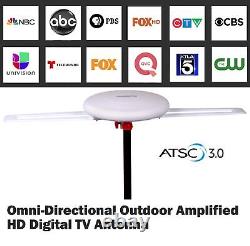 Five Star Upgraded 2024 OmniDirectional Outdoor HD Digital TV Antenna 360 Degre