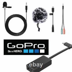 GoPro Pro 3.5mm Mic Adapter FOR GOPRO HERO7 BLACK HD LAVALIER MICROPHONE + W SC