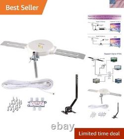 HD-8008 Outdoor Omni-Directional Antenna 125 Miles, Easy Setup & 4K/1080P