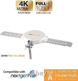 HD-8008 Outdoor Omni-Directional Antenna 125 Miles, Easy Setup & 4K/1080P