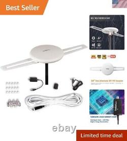 HDTV Antenna 360° Omni-Directional Reception Amplified Outdoor TV Antenna 150