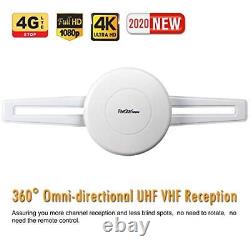 HDTV Antenna 360° Omni-Directional Reception Amplified Outdoor TV Antenna 150