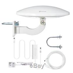 HDTV Antenna with Built-In 4G LTE Filter Amplified Outdoor Indoor Omni-Direction
