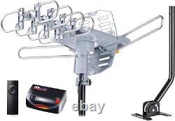 High-Gain 150-Mile Outdoor HDTV Antenna with 40FT Cable & Full Installation Kit