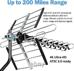 Innovative 2024 HDTV Antenna 200 Miles, Supports 4 TVs & Hassle-Free Install